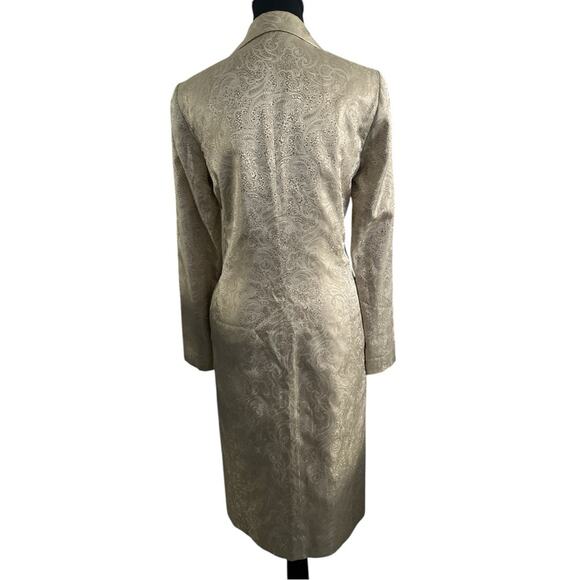 Vintage Gold Paisley Formal Midi Jacket size US 6 Pink Satin lined - Picture 8 of 10